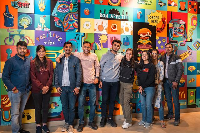 Professional team outdoors